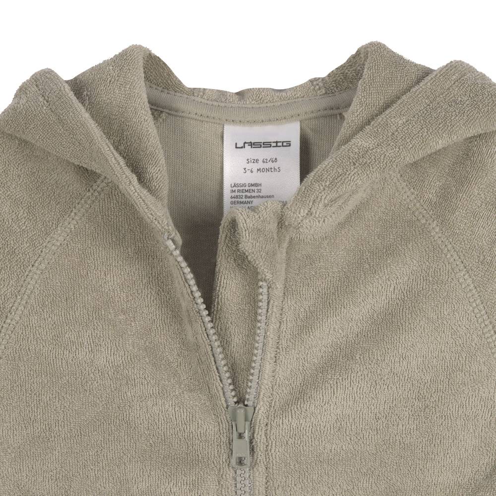 Lässig Frottee Jacke Kinder, Oliv Versandkostenfrei