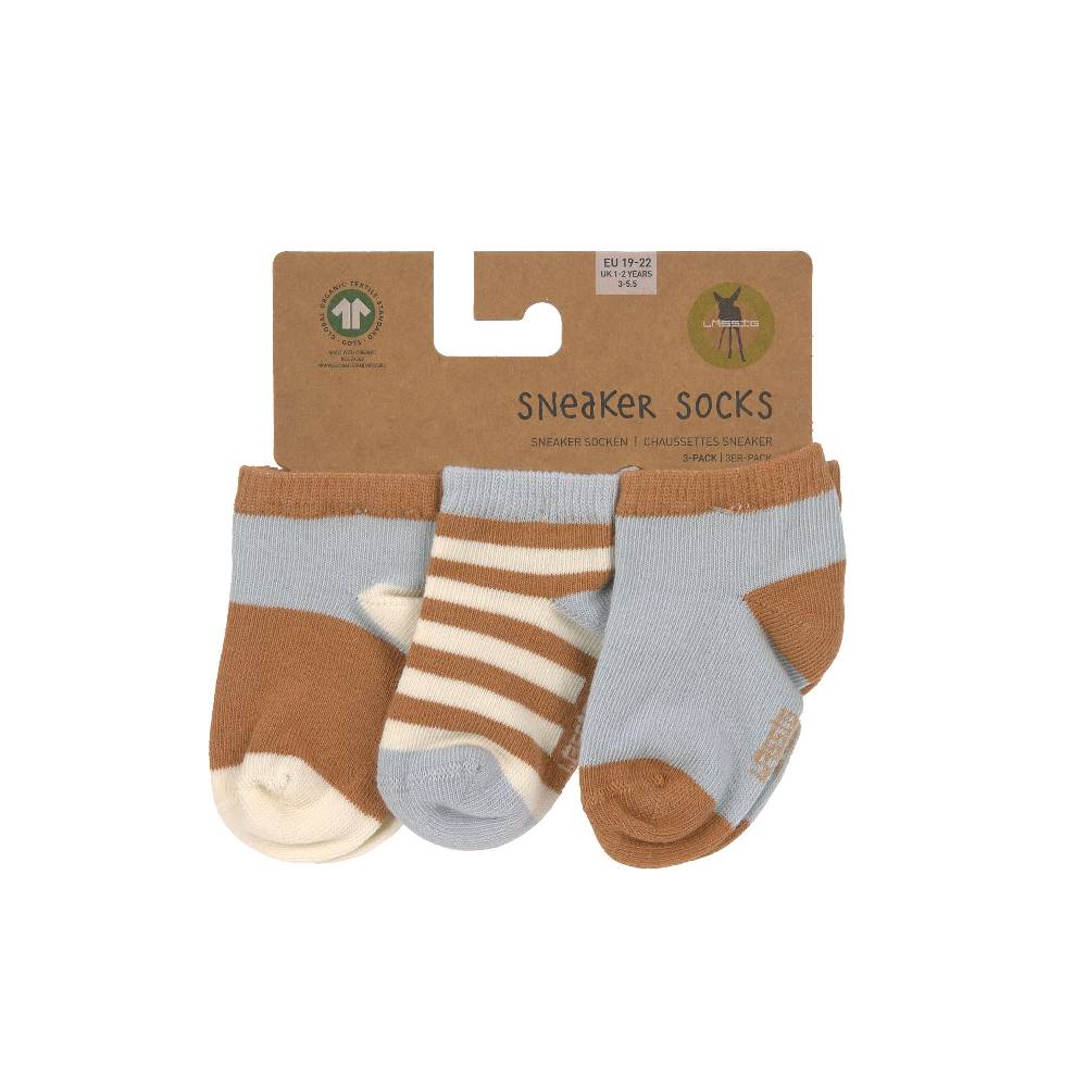 Lässig Kinder Sneaker Socken (3er-Set), Hellblau Karamell Online Shopping