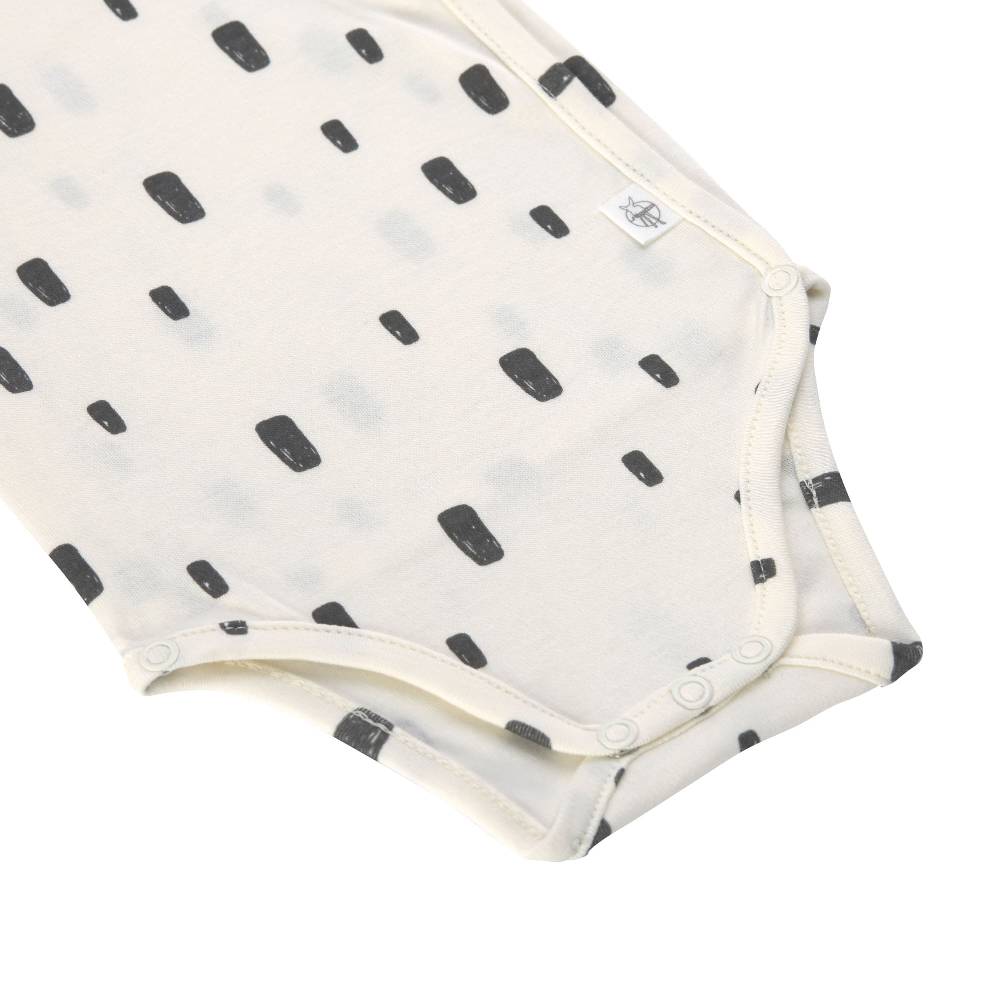 Lässig Baby Wickelbody kurzarm - Bio Baumwolle, Rechtecke, Weiß Cyber Monday