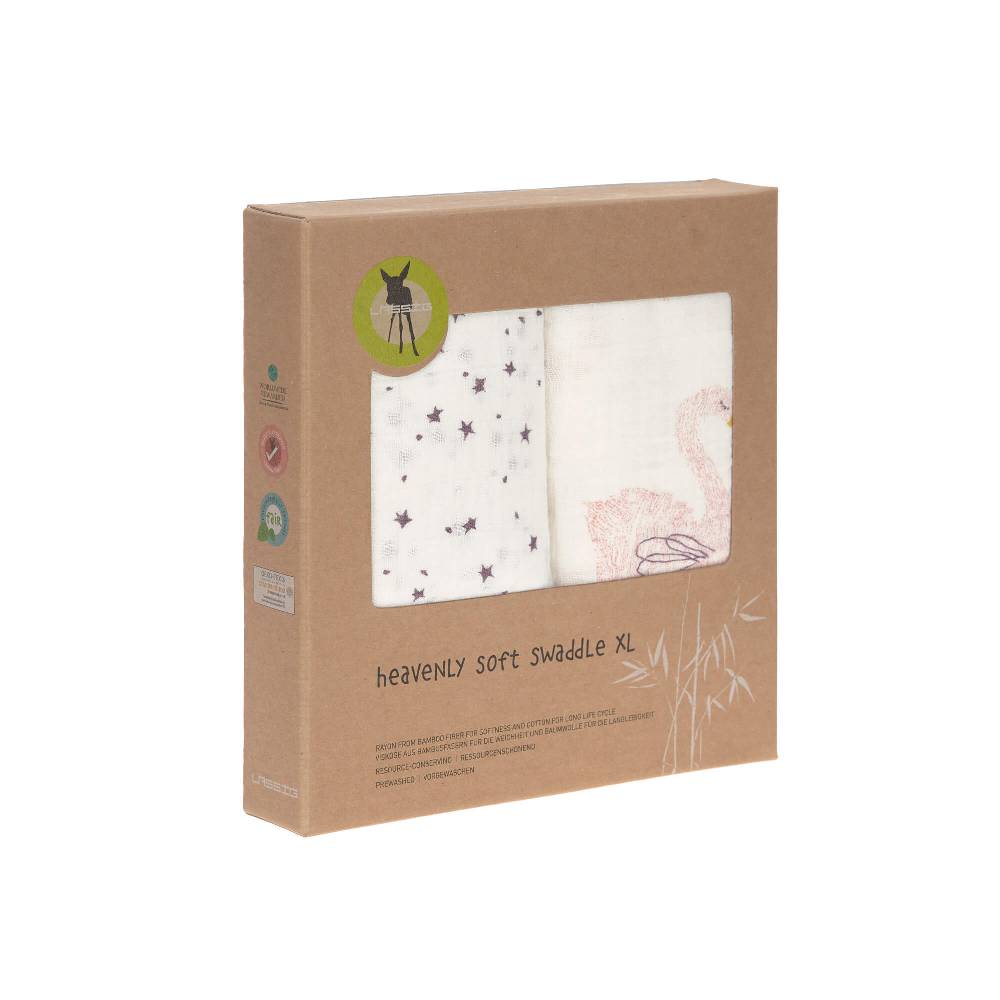 Lässig Mulltücher (2 Stk) - Heavenly Soft Swaddle XL, Little Water Swan Vatertagsangebot