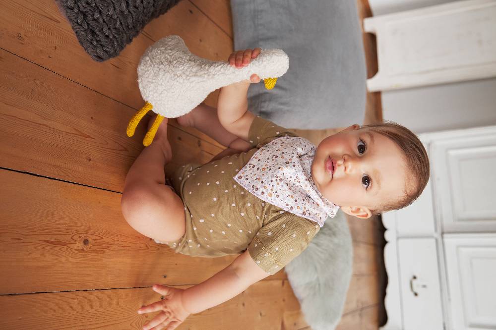 Lässig Baby Wickelbody kurzarm - Bio Baumwolle, Punkte, Gelb Lagerräumung