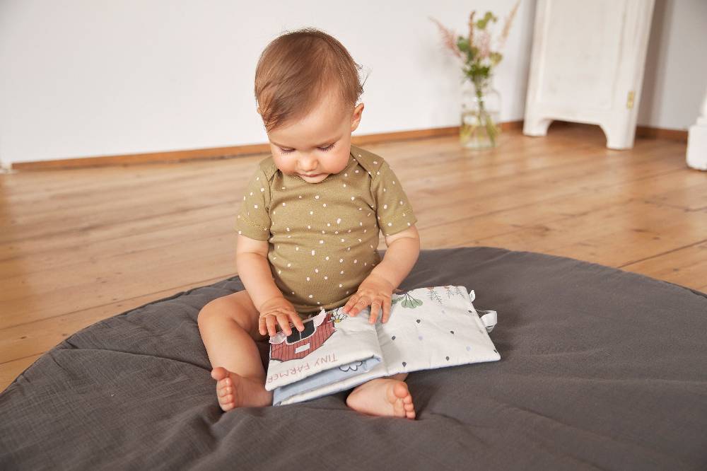 Lässig Baby Wickelbody kurzarm - Bio Baumwolle, Punkte, Gelb Lagerräumung