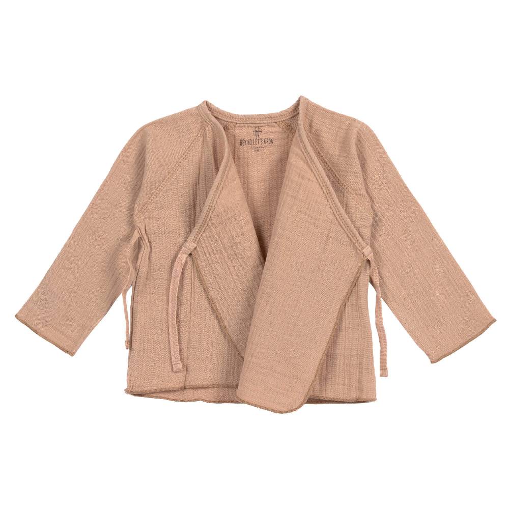 Lässig Musselin Wickelshirt - Bio Baumwolle, Orange Blitzangebot