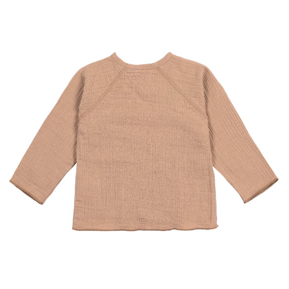 Lässig Musselin Wickelshirt - Bio Baumwolle, Orange Blitzangebot
