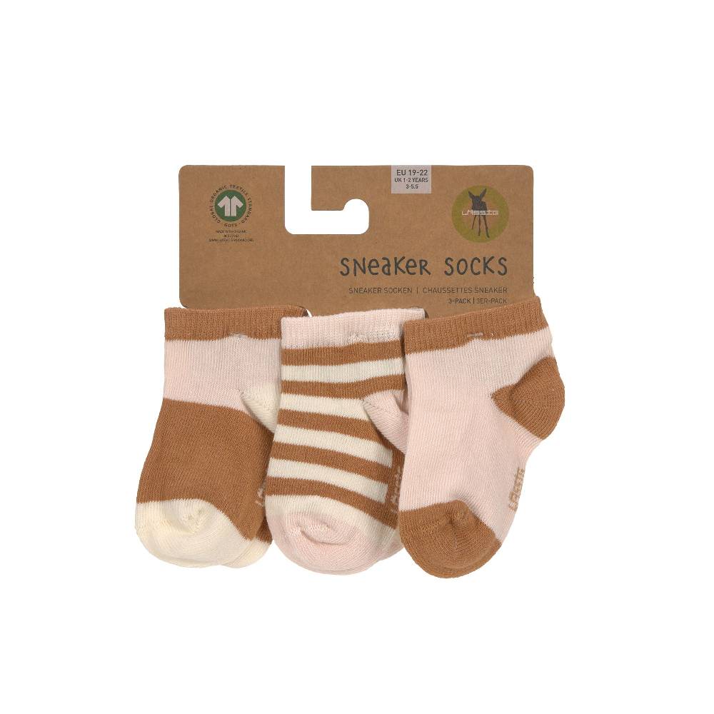 Lässig Kinder Sneaker Socken (3er-Set), Rosa Karamell Kauf eins, bekomm eins gratis