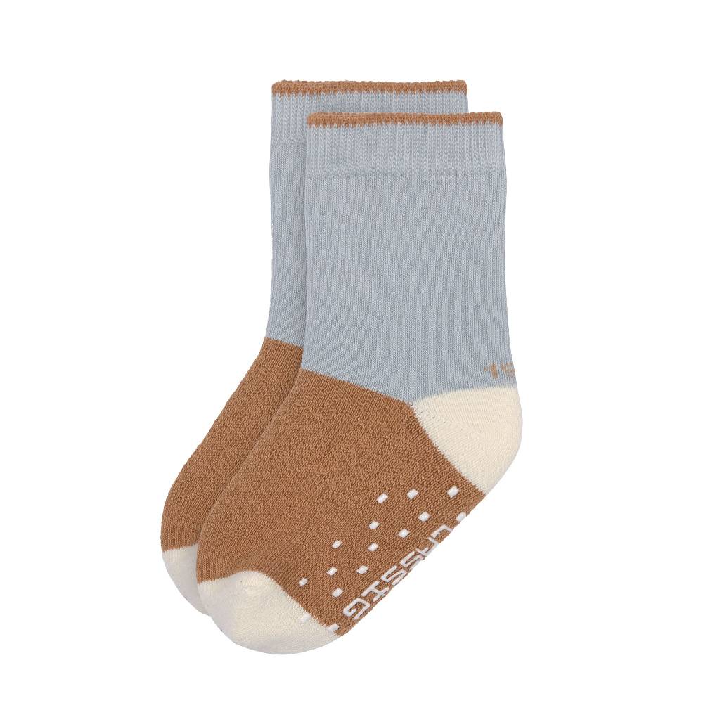 Lässig Kinder Antirutsch-Socken (2er-Set), Hellblau Karamell Super Sparpreis