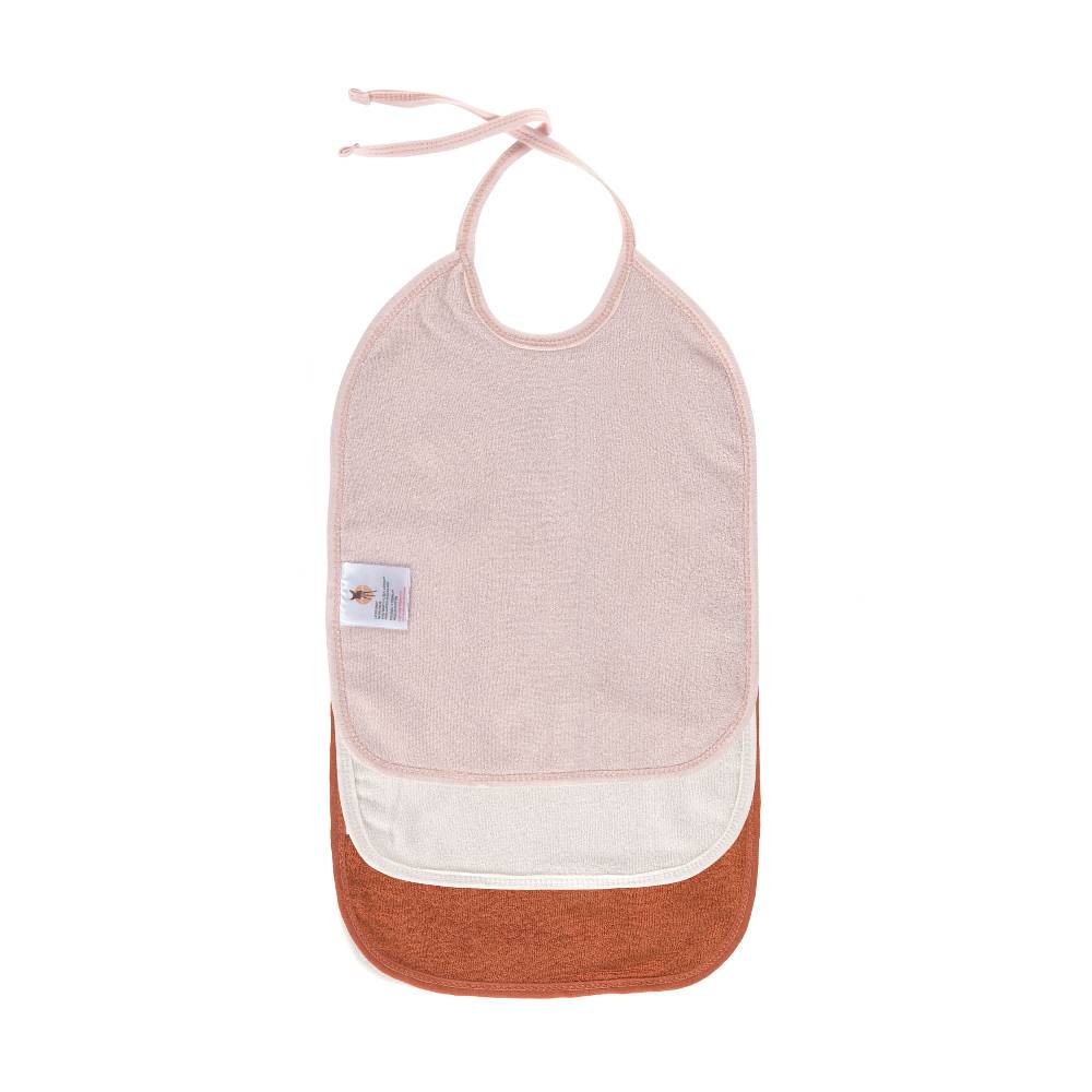 Lässig Mull Lätzchen (3 Stk) - Bib, Powder Pink Milky Rust Begrenzte Freigabe