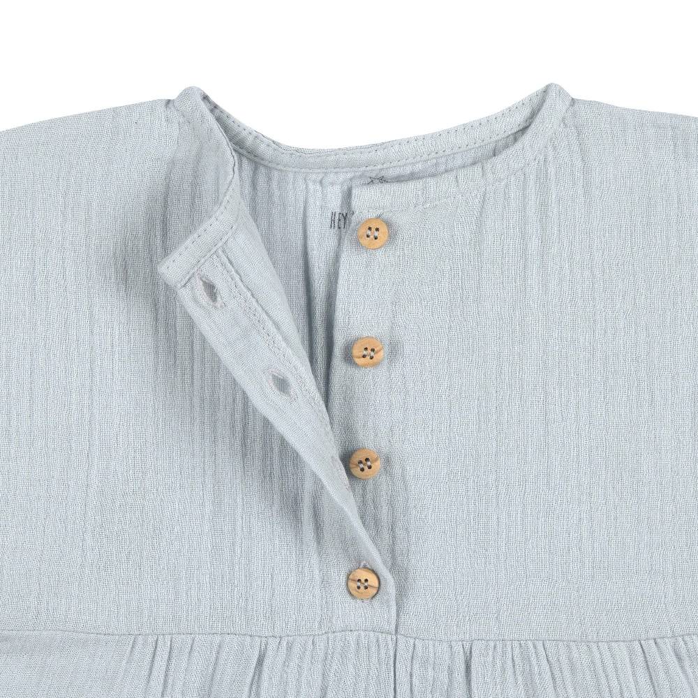Lässig Musselin Kinderkleid - Bio Baumwolle, Blau Neueste Stile