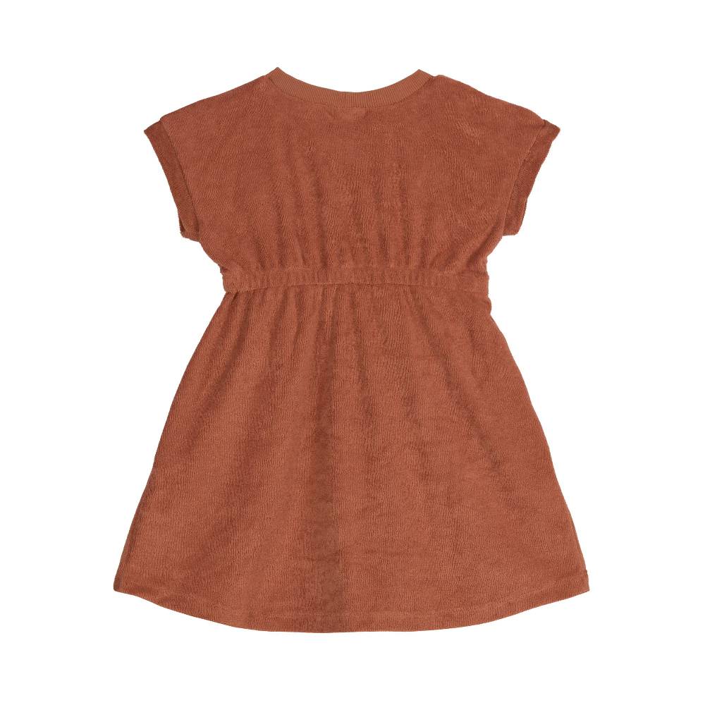 Lässig Frottee Kleid Kinder, Rostrot Bis zu 60% Rabatt