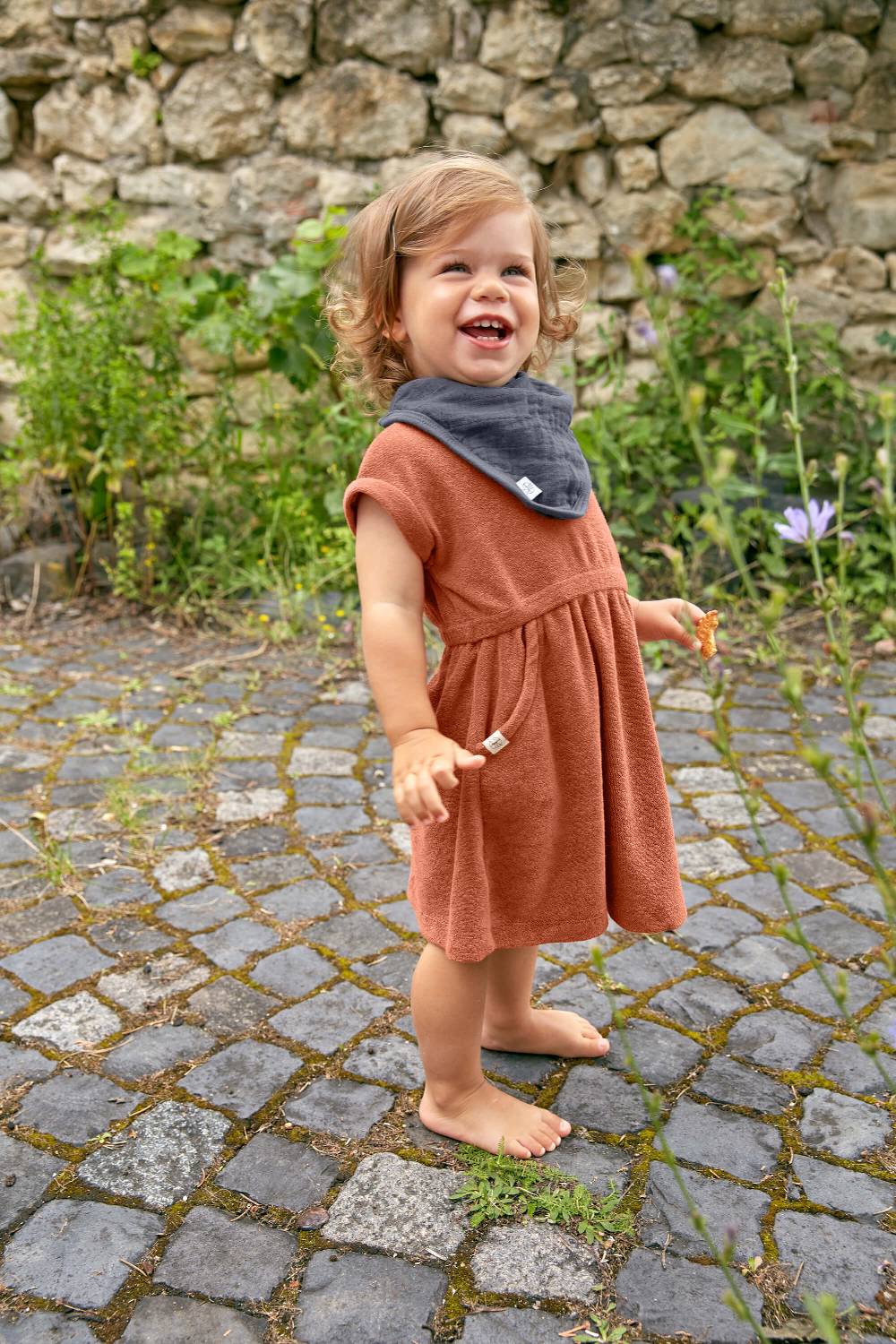 Lässig Frottee Kleid Kinder, Rostrot Bis zu 60% Rabatt