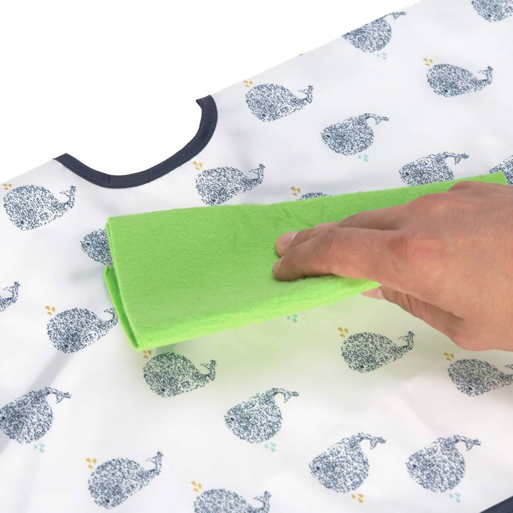 Lässig Ärmellätzchen - Bib Long Sleeve, Little Water Whale Begrenzt auf 3 Tage