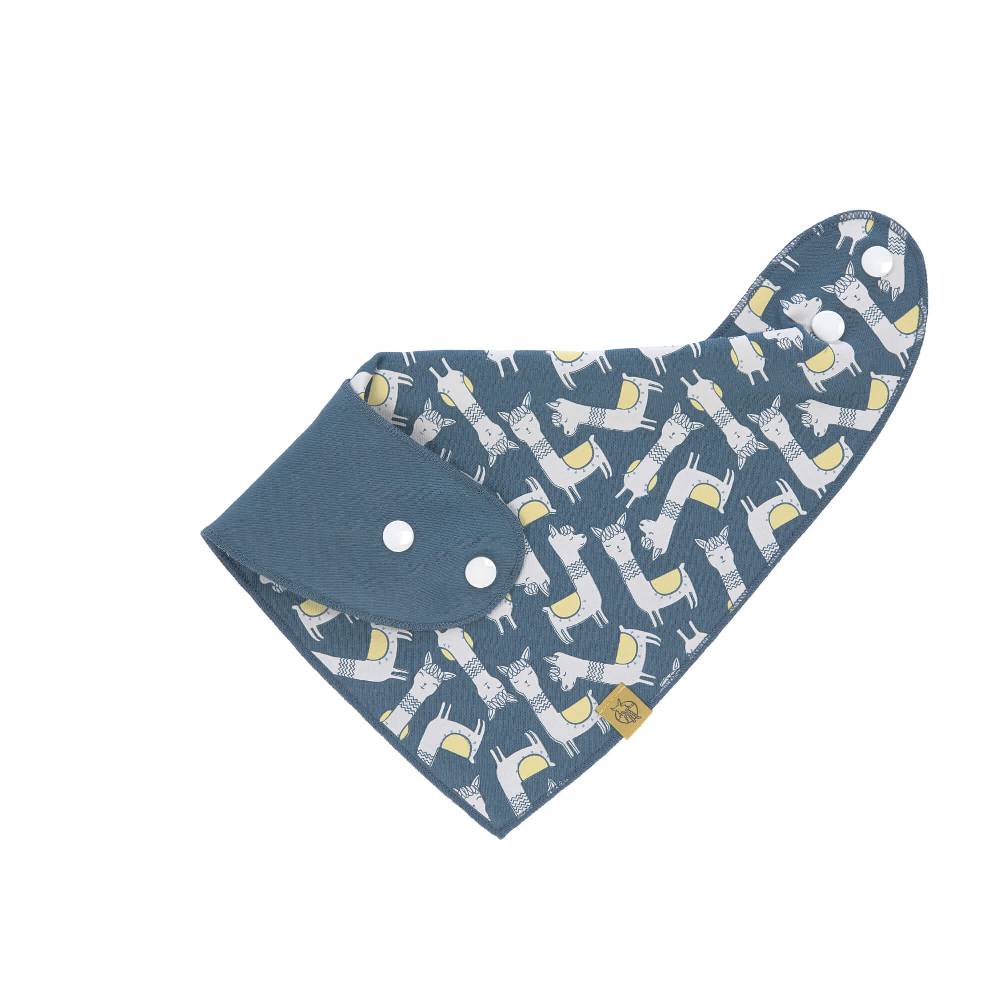 Lässig Dreieckstuch Baby - Bandana, Glama Lama Blue Im Verkauf