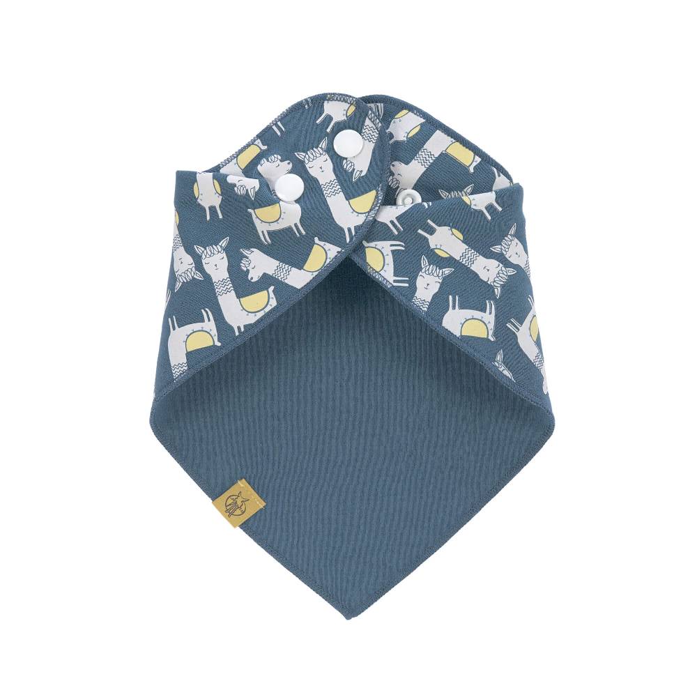 Lässig Dreieckstuch Baby - Bandana, Glama Lama Blue Im Verkauf
