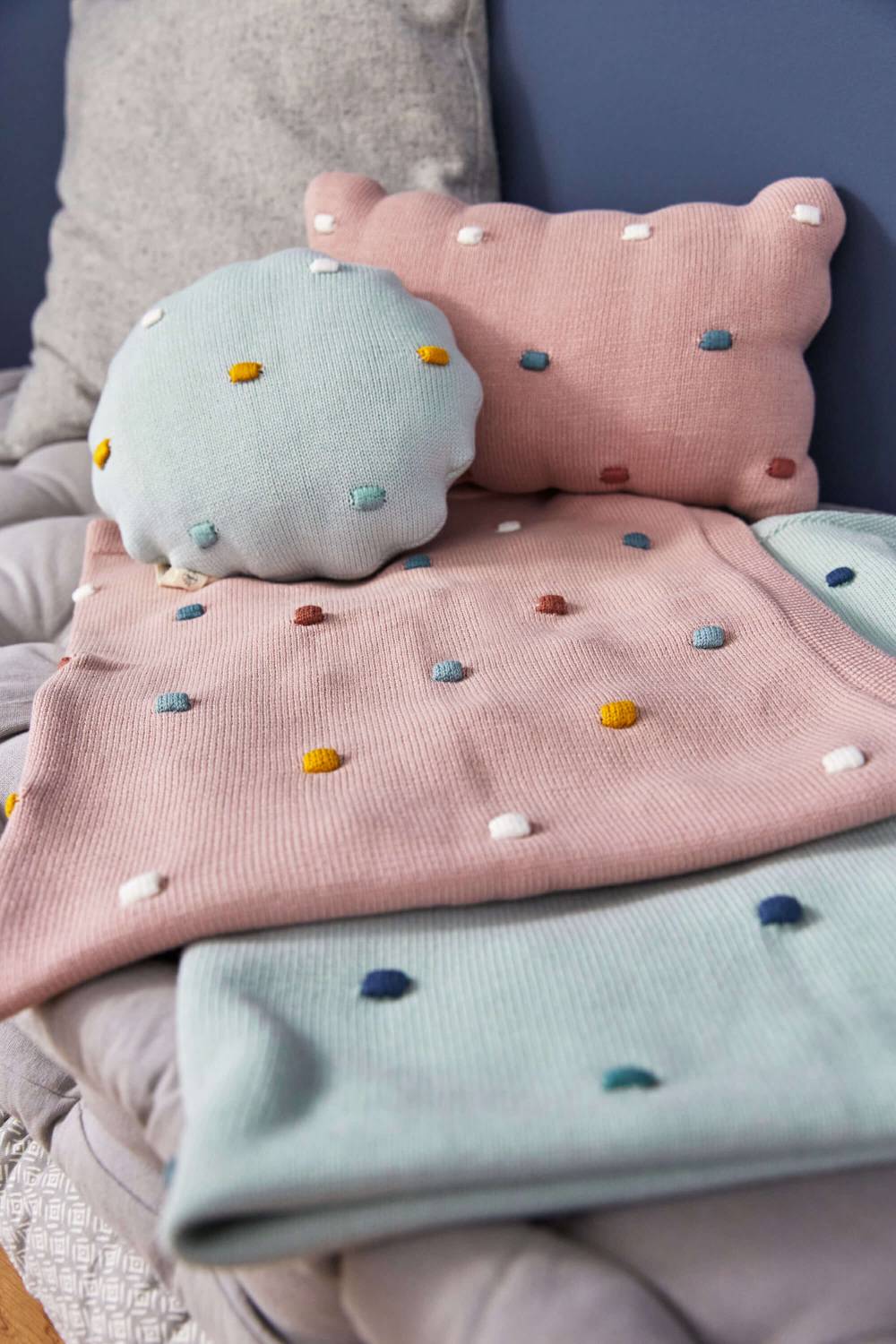 Lässig Babydecke - Bio Baumwolle, Dots, Light Mint im Angebot