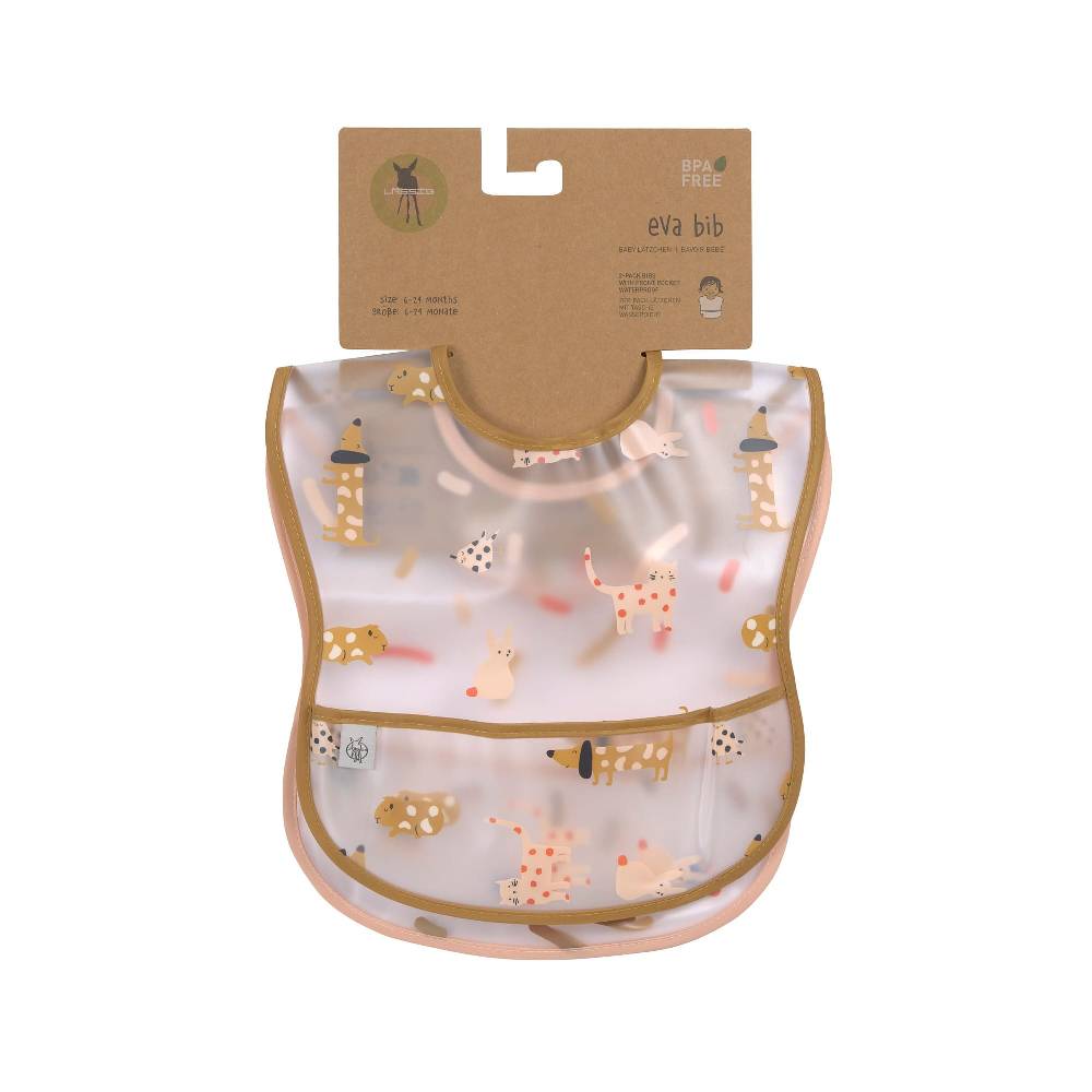 Lässig Lätzchen mit Auffangschutz (2 Stk) - Abwaschbar, Little Mateys Spicy Orange Fabrik Onlineshop