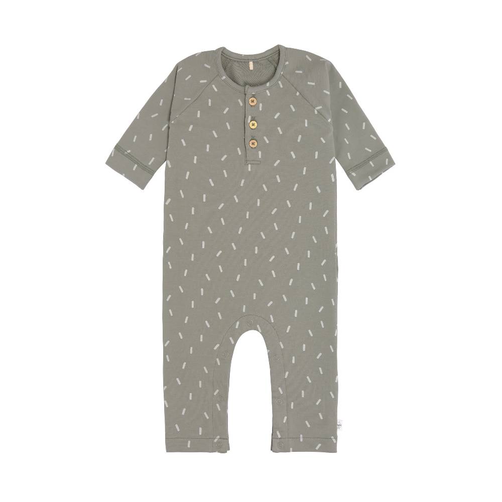 Lässig Strampler, Baby Overall - Bio Baumwolle, Speckles Oliv