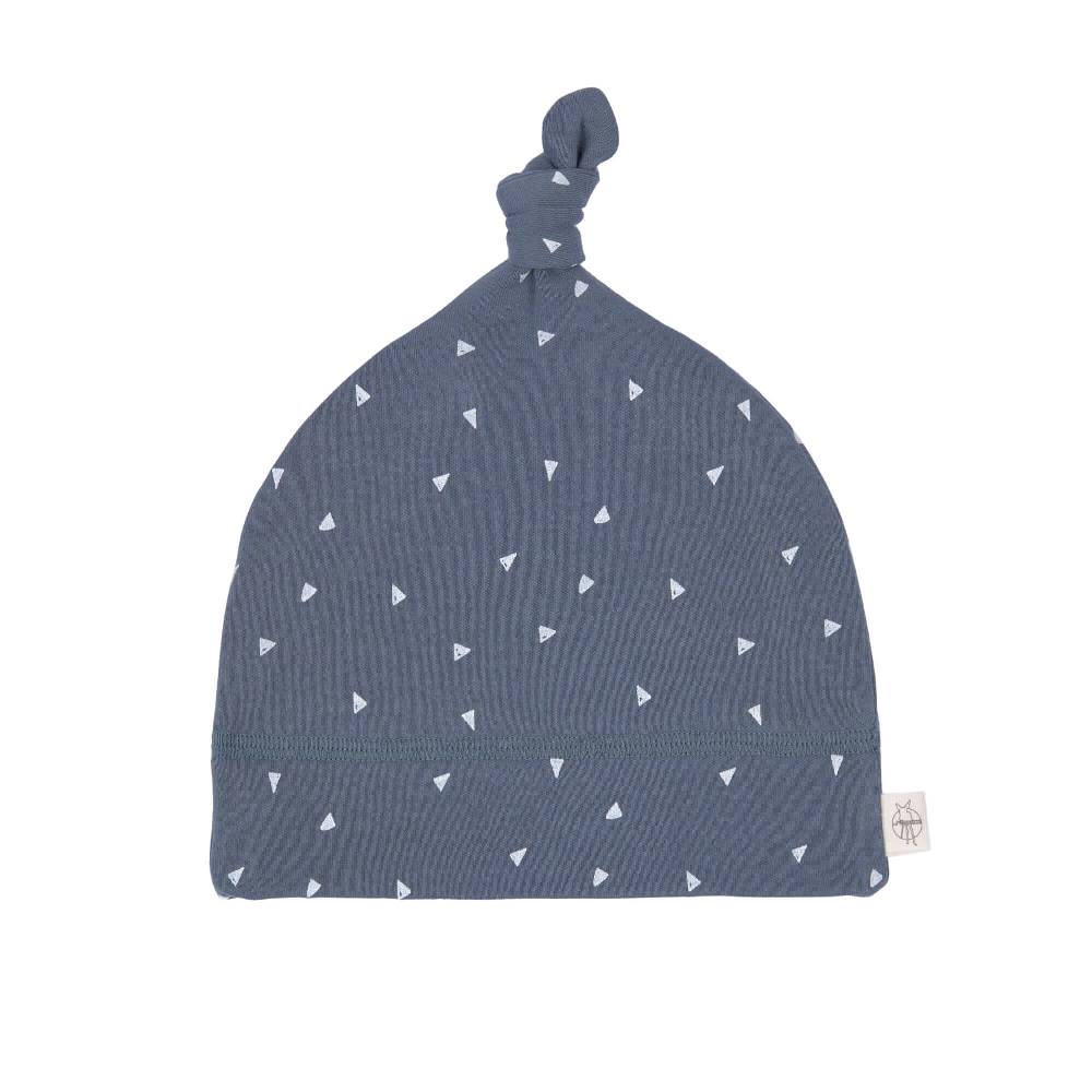 Lässig Babymütze - Bio Baumwolle, Dreiecke, Blau Günstig kaufen