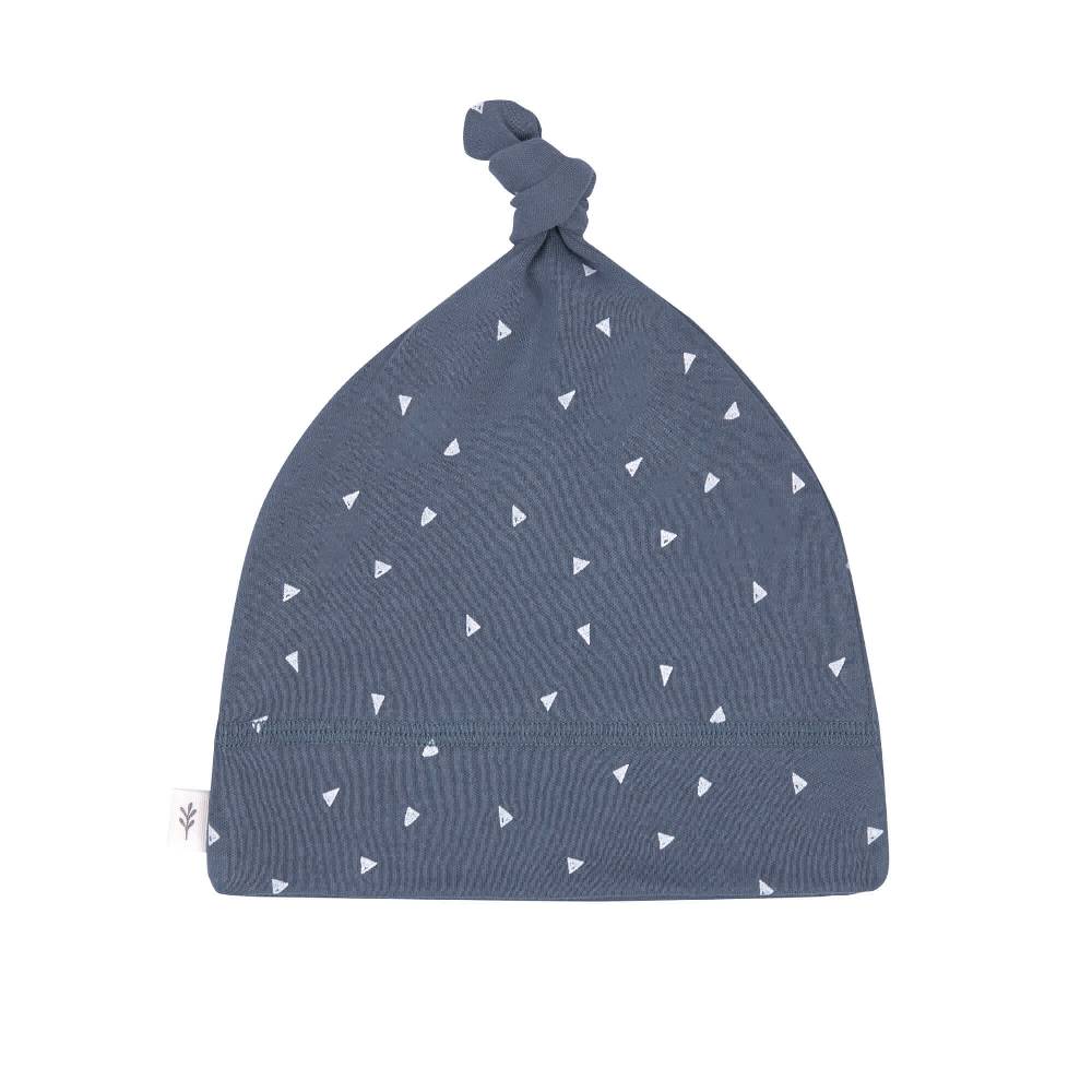 Lässig Babymütze - Bio Baumwolle, Dreiecke, Blau Günstig kaufen