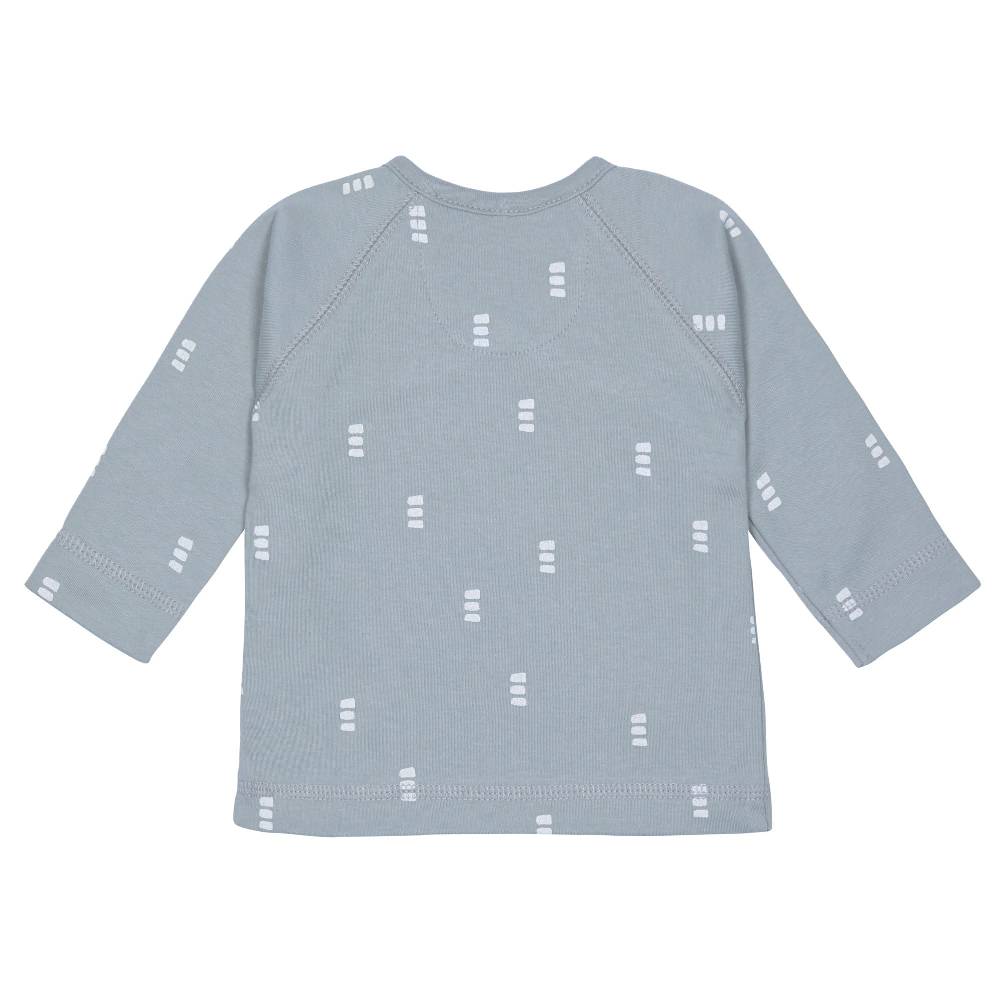 Lässig Baby Wickelshirt - Bio Baumwolle, Blocks, Hellblau Großer Ausverkauf