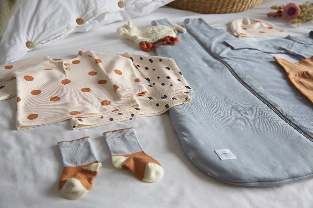 Lässig Baby Wickelshirt - Bio Baumwolle, Blocks, Hellblau Großer Ausverkauf