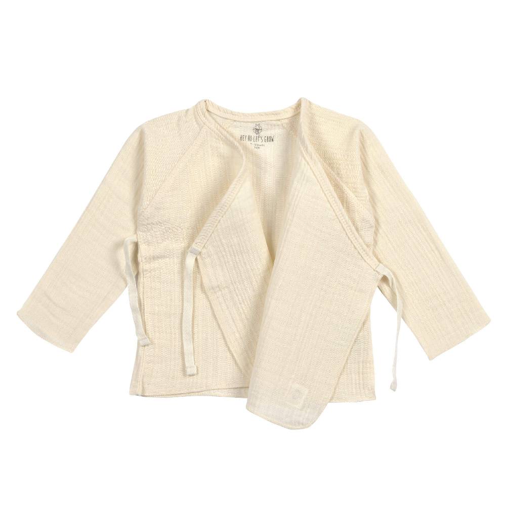 Lässig Musselin Wickelshirt - Bio Baumwolle, Hellgelb Begrenztes Angebot