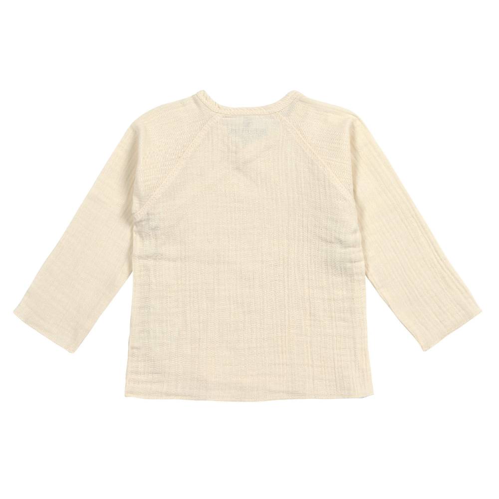 Lässig Musselin Wickelshirt - Bio Baumwolle, Hellgelb Begrenztes Angebot