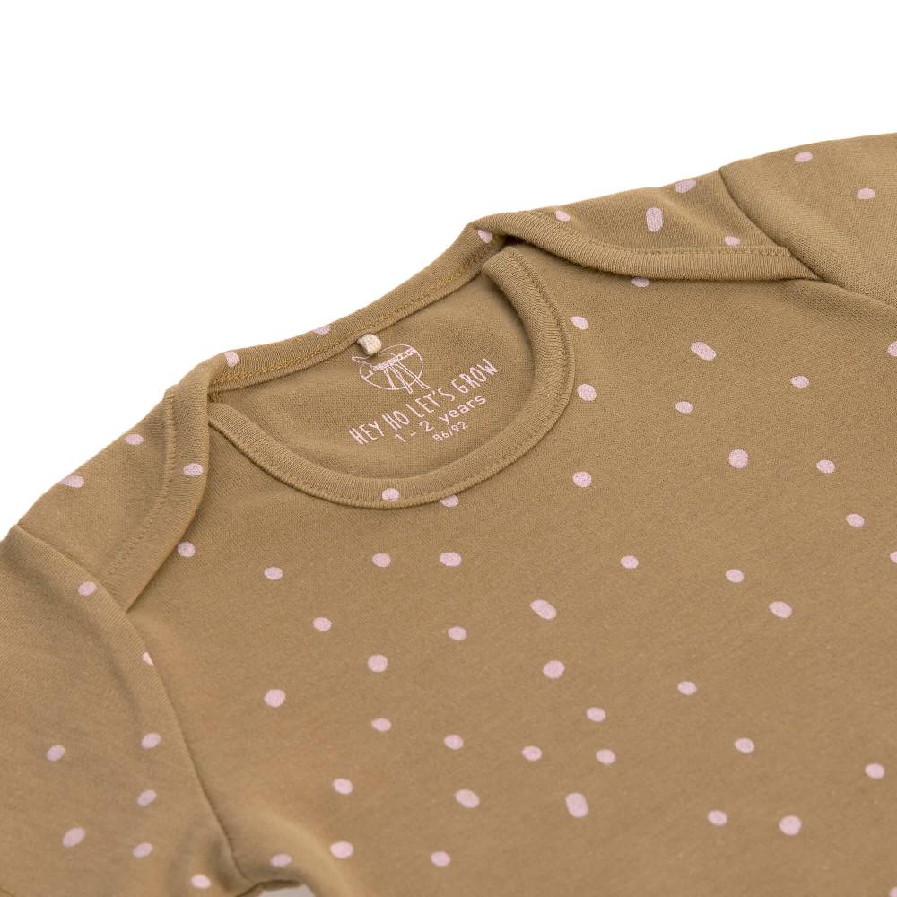 Lässig Baby Body langarm - Bio Baumwolle, Punkte, Gelb Osterangebot
