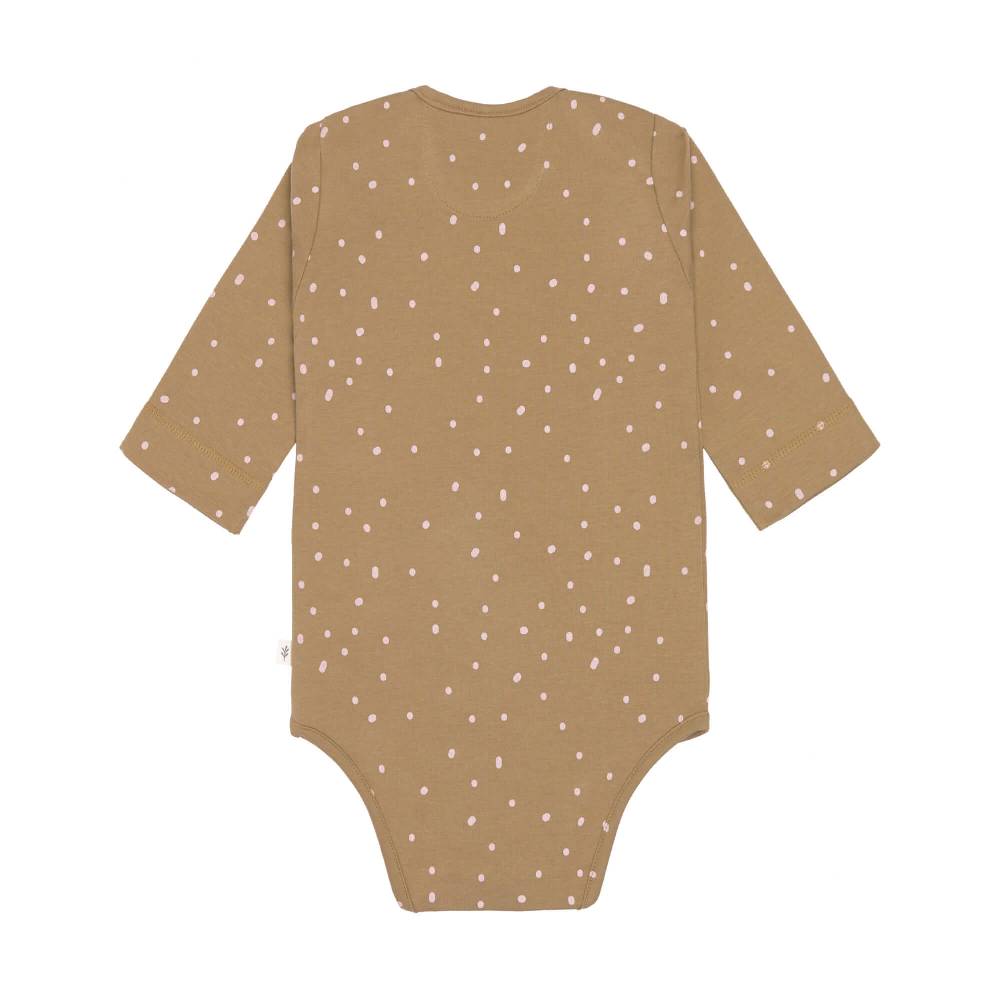 Lässig Baby Body langarm - Bio Baumwolle, Punkte, Gelb Osterangebot