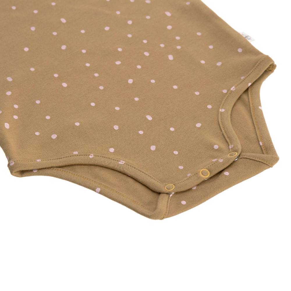 Lässig Baby Body langarm - Bio Baumwolle, Punkte, Gelb Osterangebot