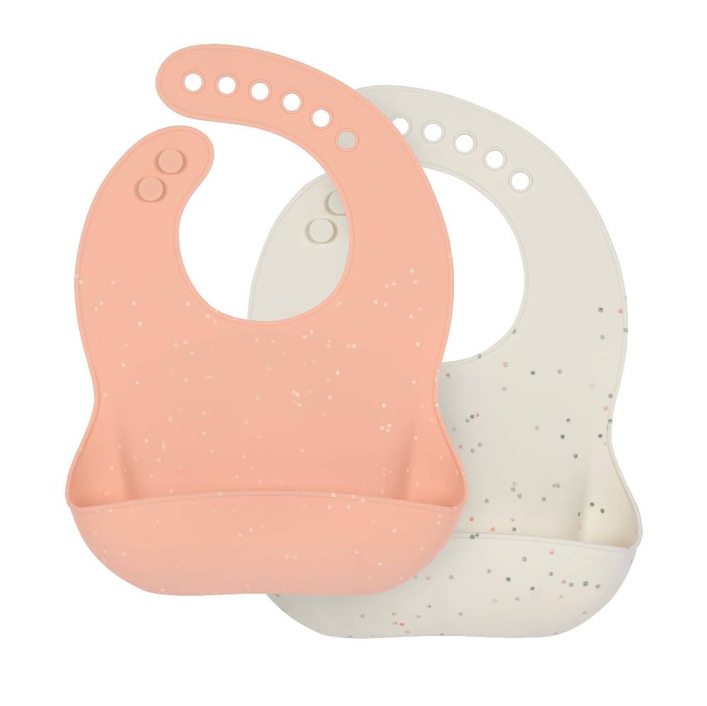 Lässig Silikon Lätzchen (2 Stk), Apricot Beige Neueste Stile