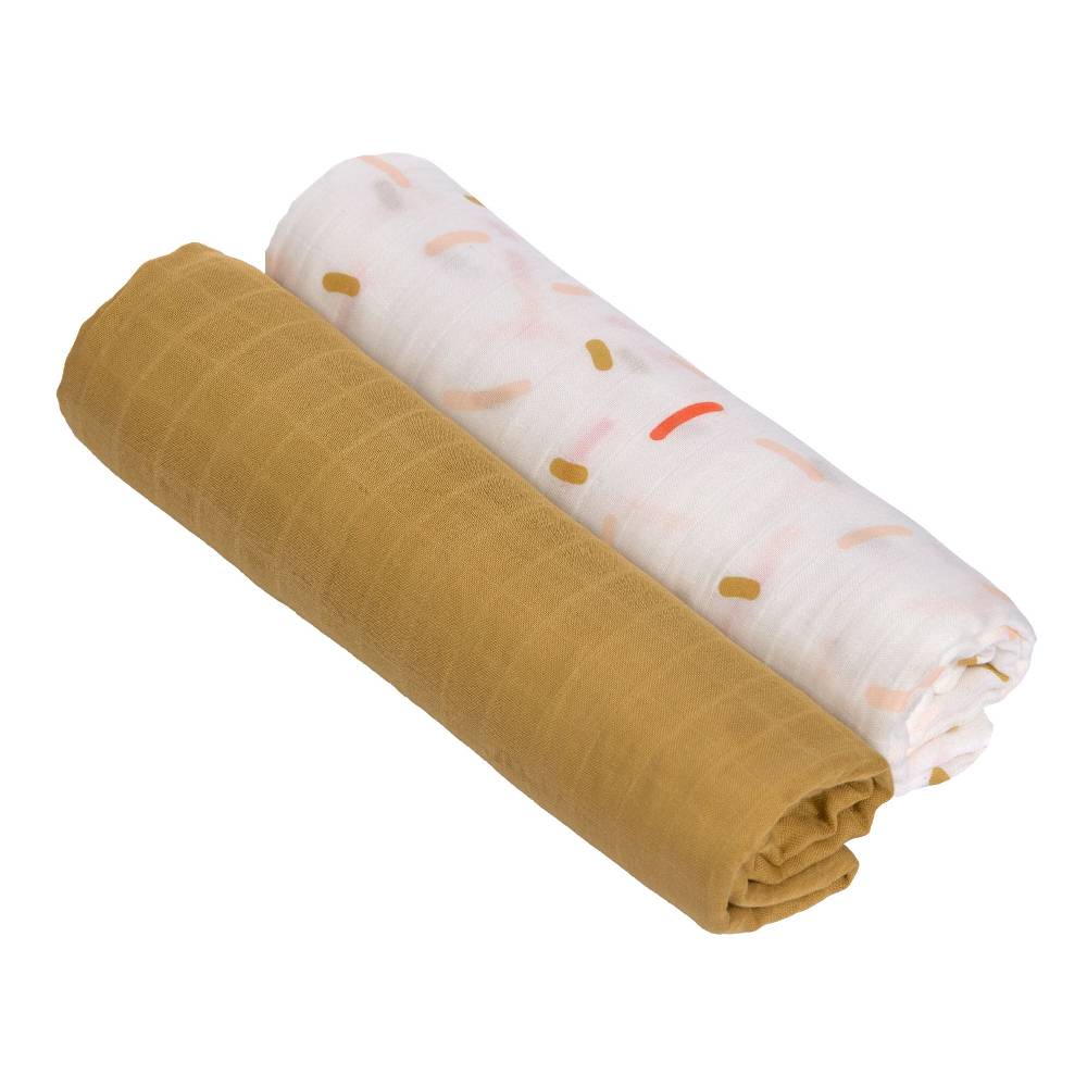 Lässig Mulltücher 2er Set 120 x 120 cm - Little Mateys, Spicy Orange Zeitbegrenzte Promotion