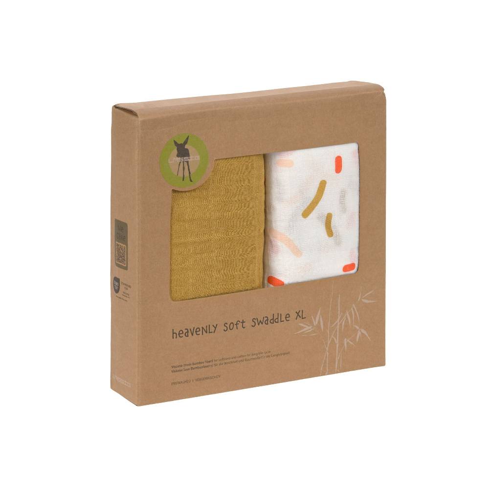 Lässig Mulltücher 2er Set 120 x 120 cm - Little Mateys, Spicy Orange Zeitbegrenzte Promotion