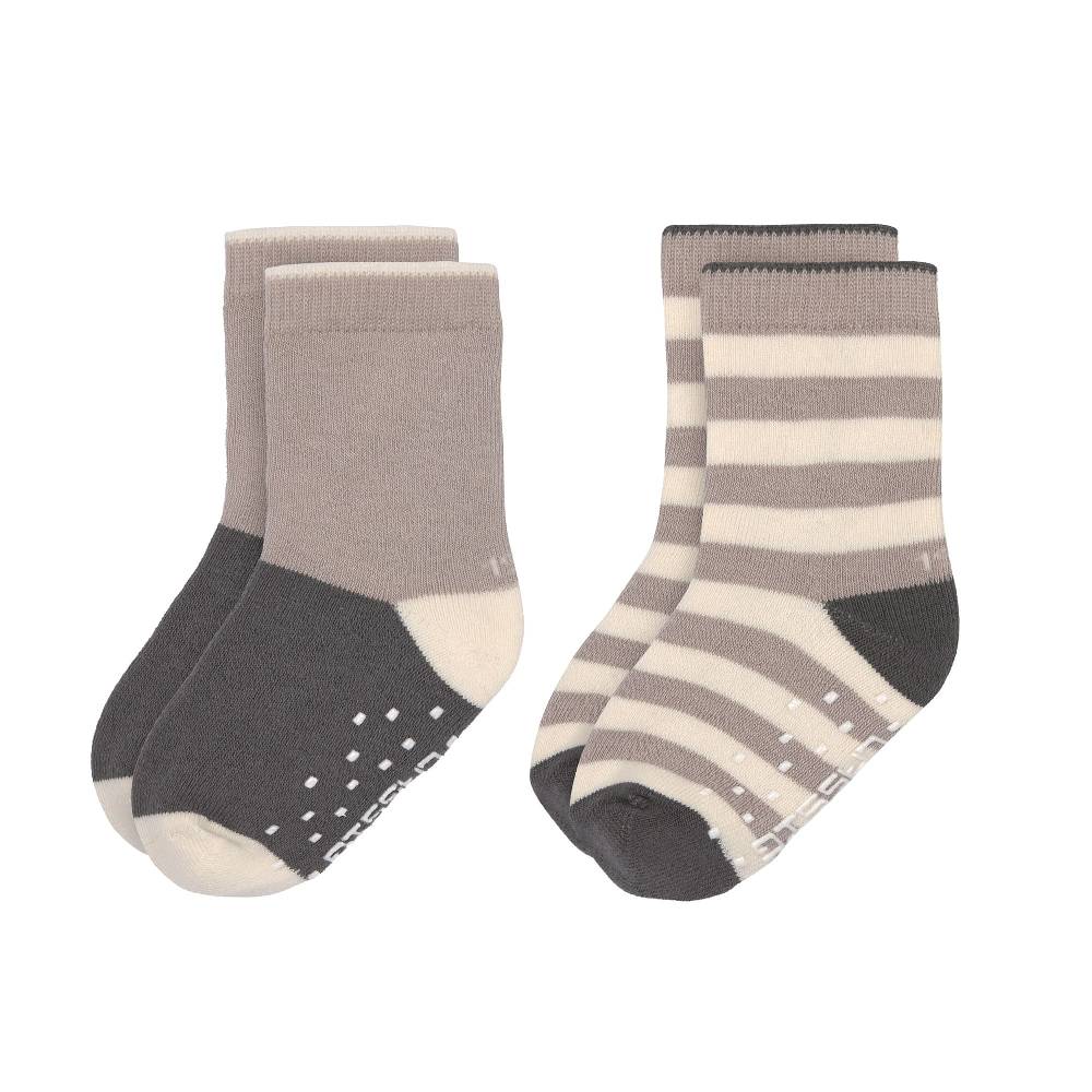 Lässig Kinder Antirutsch-Socken (2er-Set), Anthrazit Taupe Bis zu 55% Rabatt