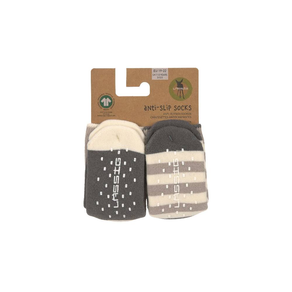 Lässig Kinder Antirutsch-Socken (2er-Set), Anthrazit Taupe Bis zu 55% Rabatt