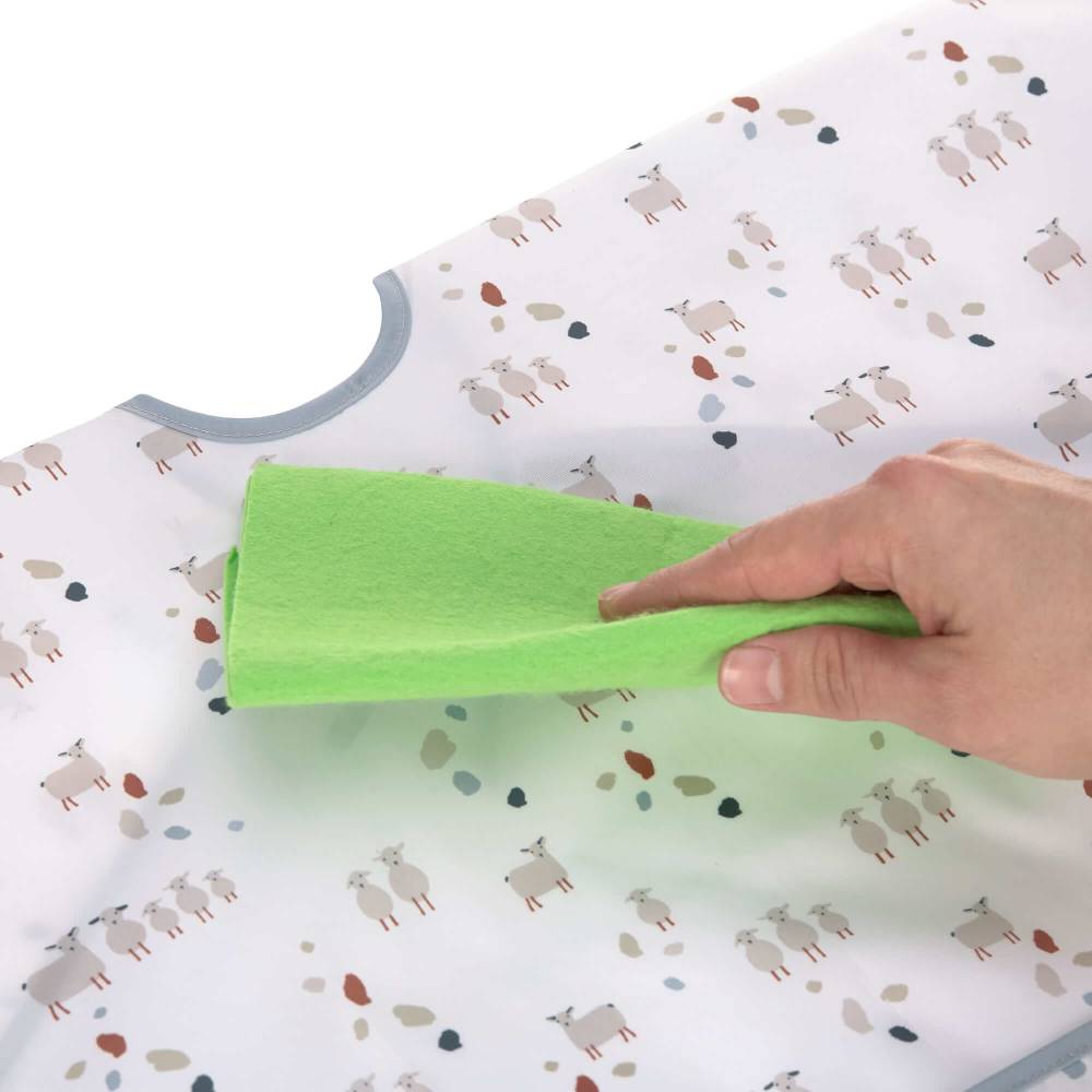Lässig Ärmellätzchen (2 Stk) - Long Sleeve Bib, Tiny Farmer Schaf Super Rabatt