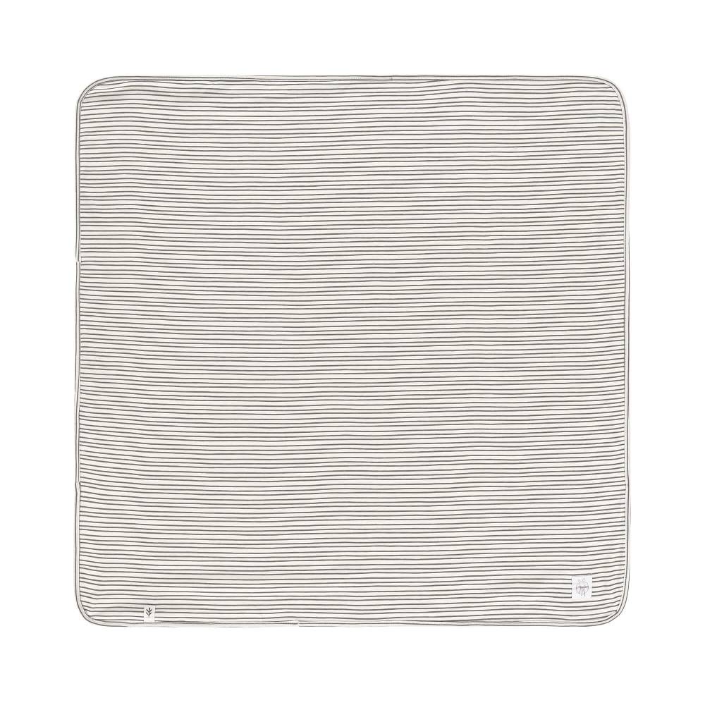Lässig Babydecke - Bio Baumwolle, Striped Grey Riesige Rabatte