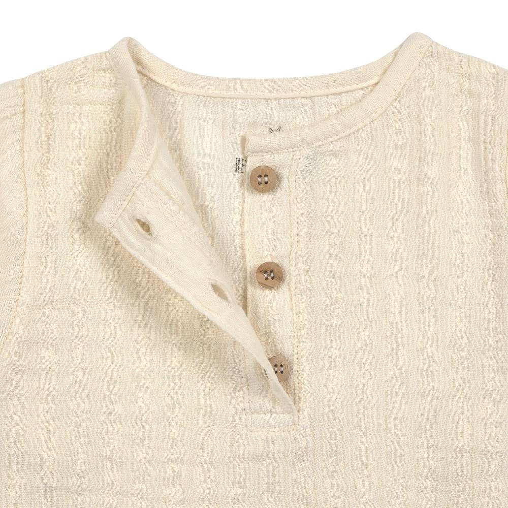 Lässig Musselin Langarmshirt - Bio Baumwolle, Hellgelb Kostenloser Versand international