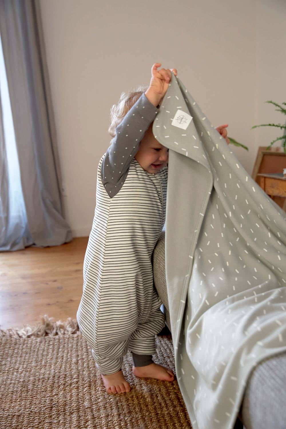 Lässig Babydecke - Bio Baumwolle, Speckles Oliv Im Verkauf