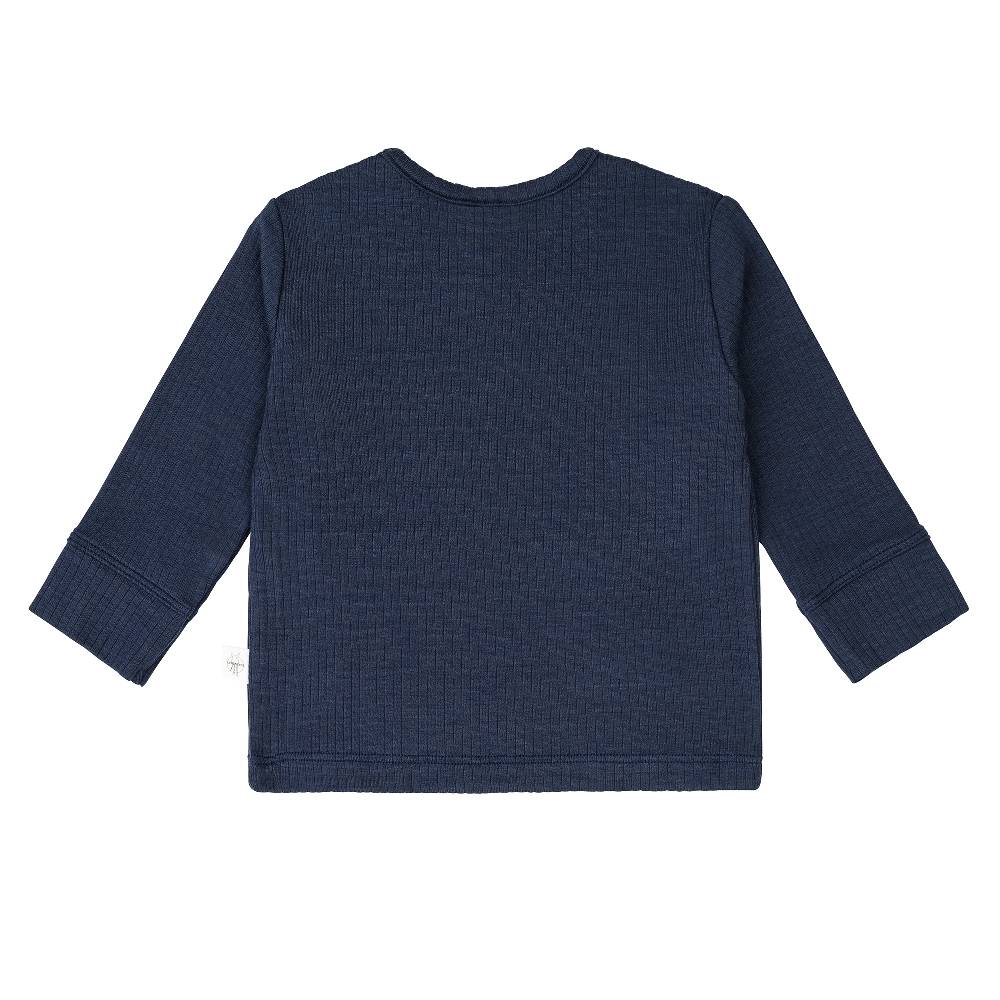 Lässig Baby Langarm Shirt - gerippt, Blau 2025
