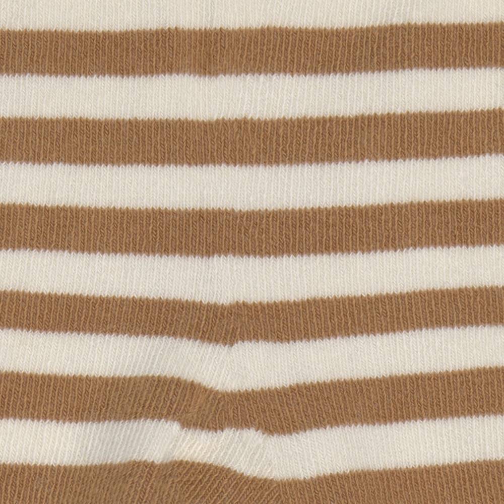 Lässig Strumpfhose GOTS - Tights, Streifen Karamell Weiß Günstiger Verkauf