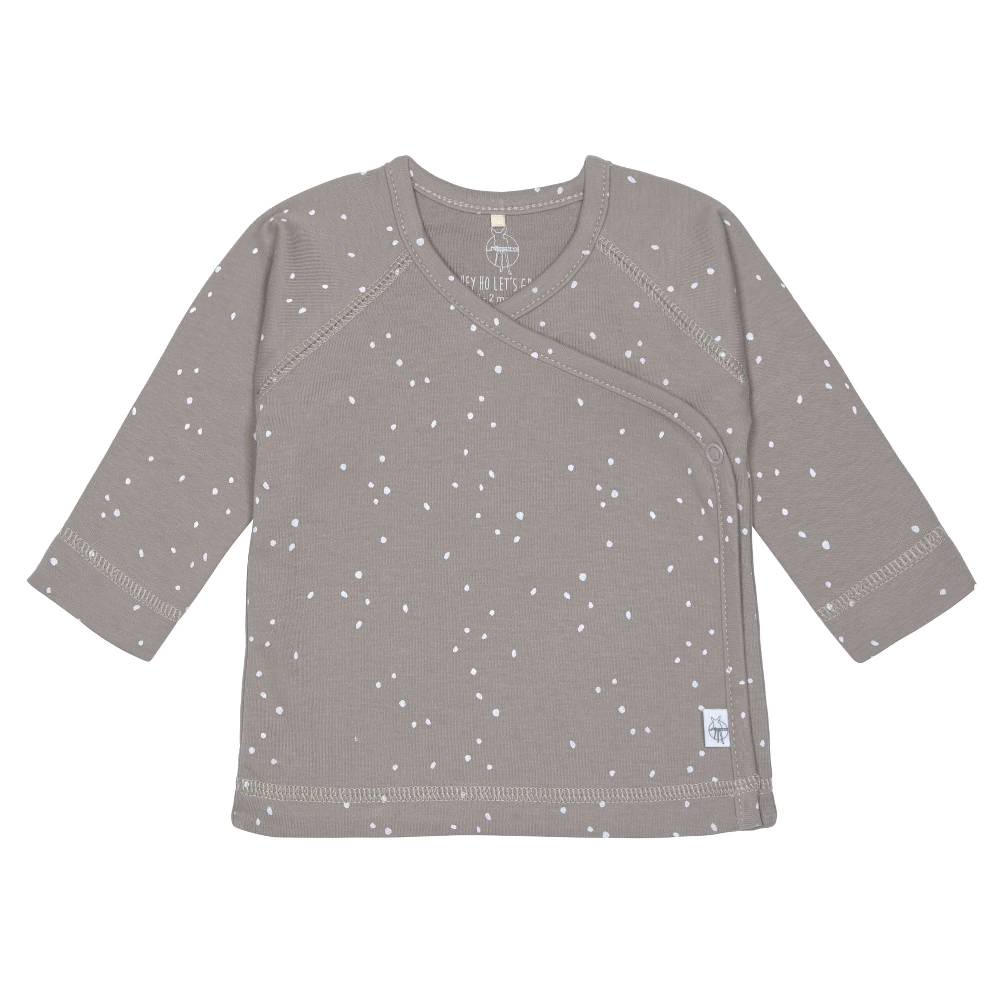Lässig Baby Wickelshirt - Bio Baumwolle, Sprinkle, Grau Fabrikverkauf