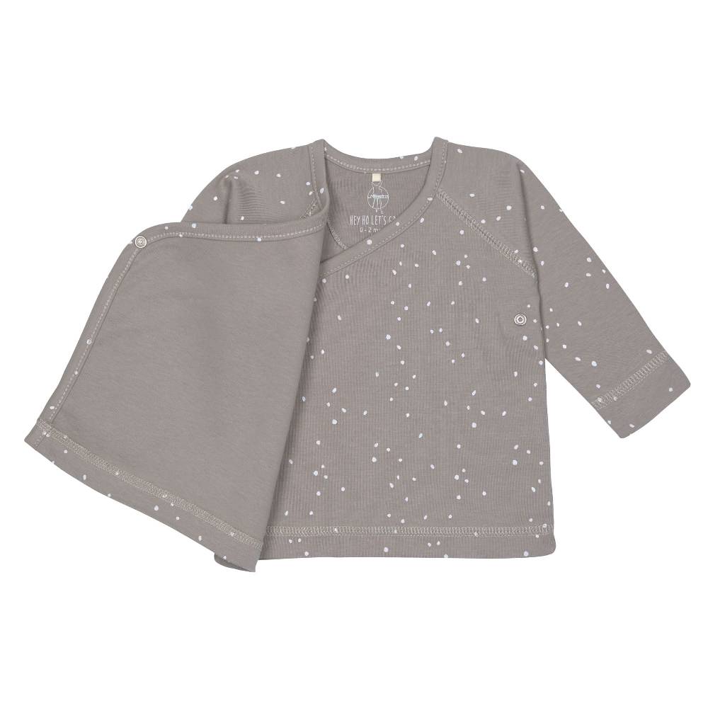 Lässig Baby Wickelshirt - Bio Baumwolle, Sprinkle, Grau Fabrikverkauf