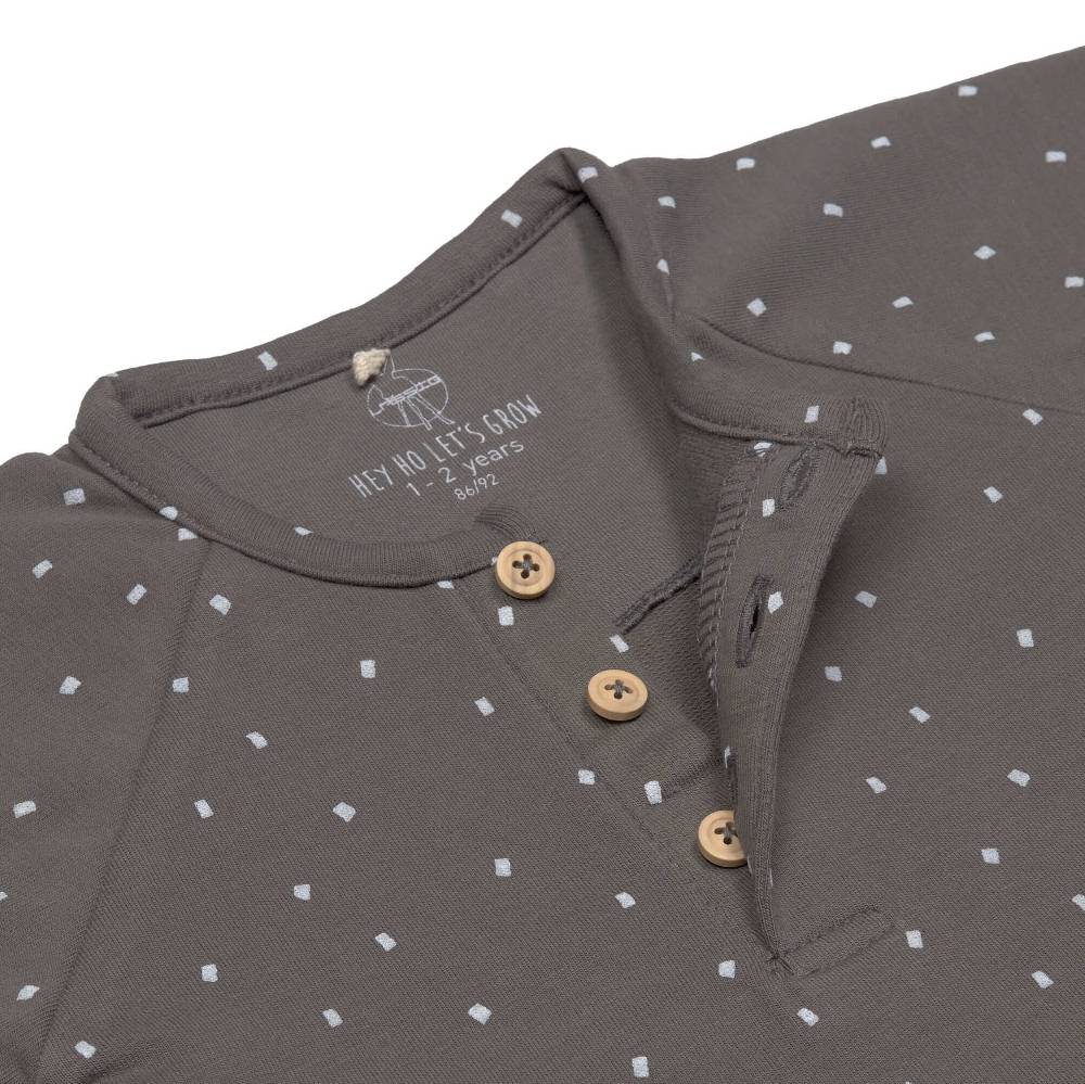Lässig Strampler, Baby Overall - Bio Baumwolle, Spots Anthrazit Flash Sale