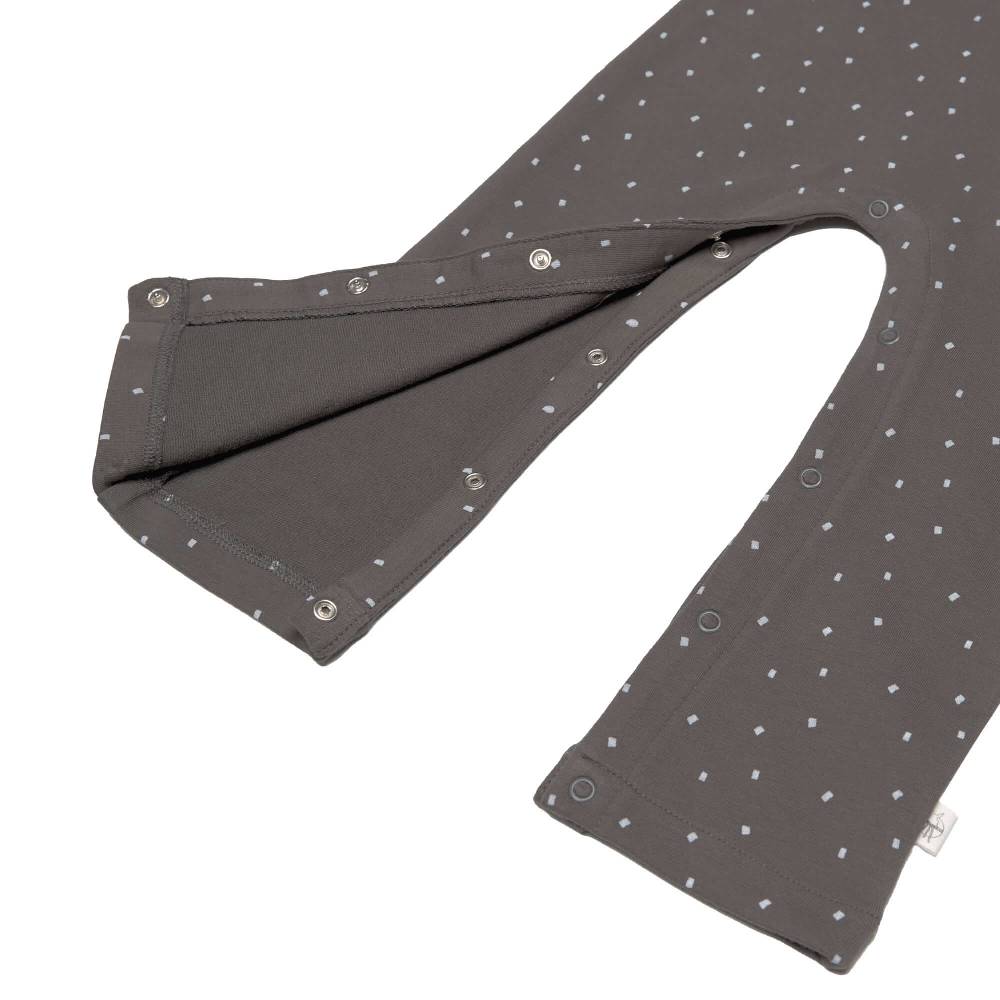 Lässig Strampler, Baby Overall - Bio Baumwolle, Spots Anthrazit Flash Sale