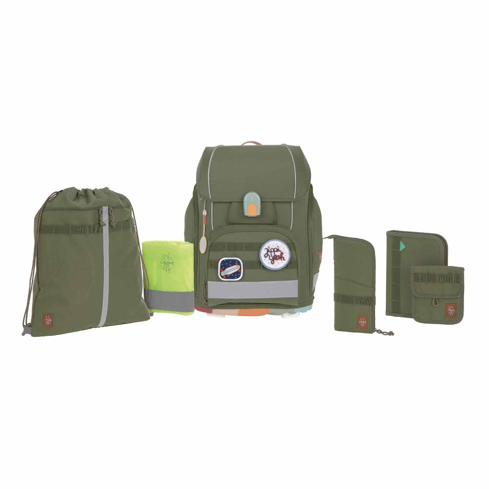 Lässig Schulranzen Set 7-teilig, Boxy Unique Olive Cyber Monday