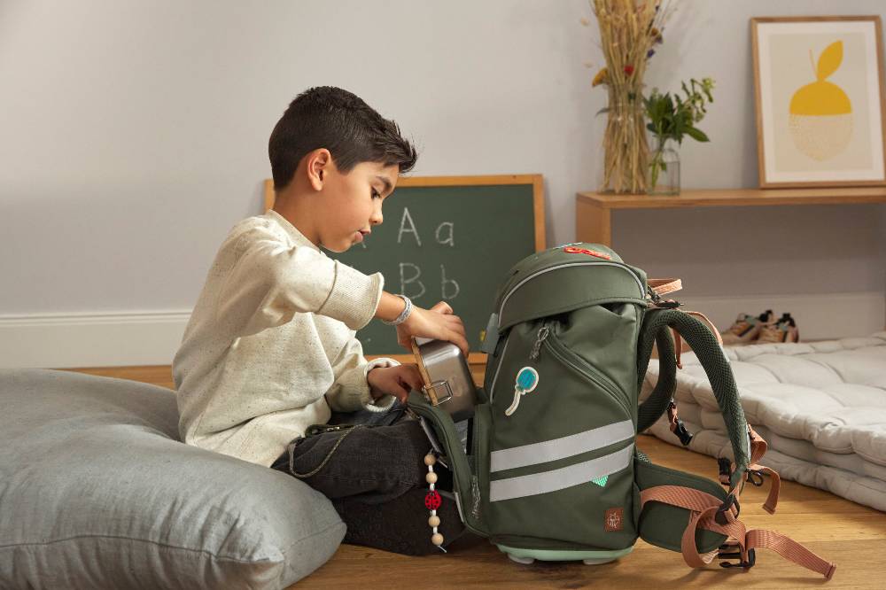 Lässig Schulranzen Set 7-teilig, Flexy Unique Olive Zeitlich begrenztes Angebot