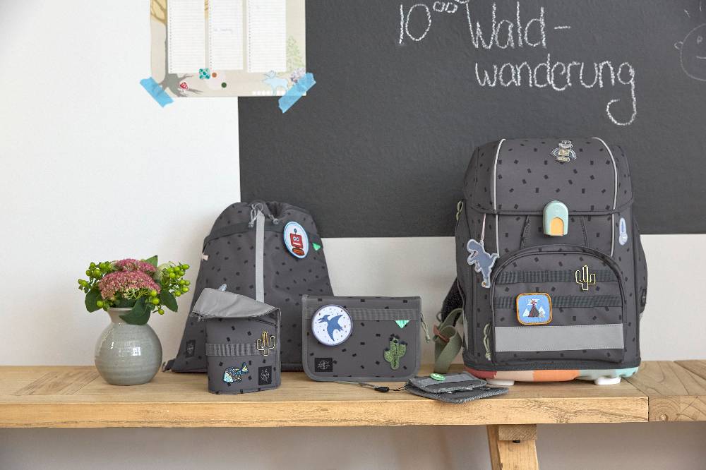 Lässig Schulranzen Set 7-teilig, Boxy Unique Speckles Anthracite Räumungsverkauf