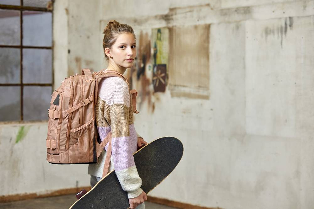 Lässig Schulrucksack - BOLD Origin Leaves, Karamell VIP-Rabatte