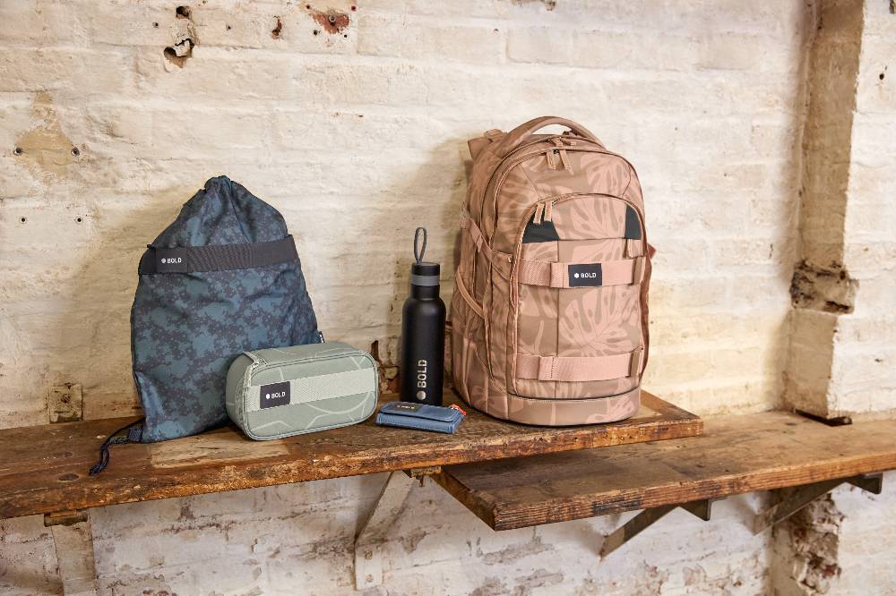 Lässig Schulrucksack - BOLD Origin Leaves, Karamell VIP-Rabatte