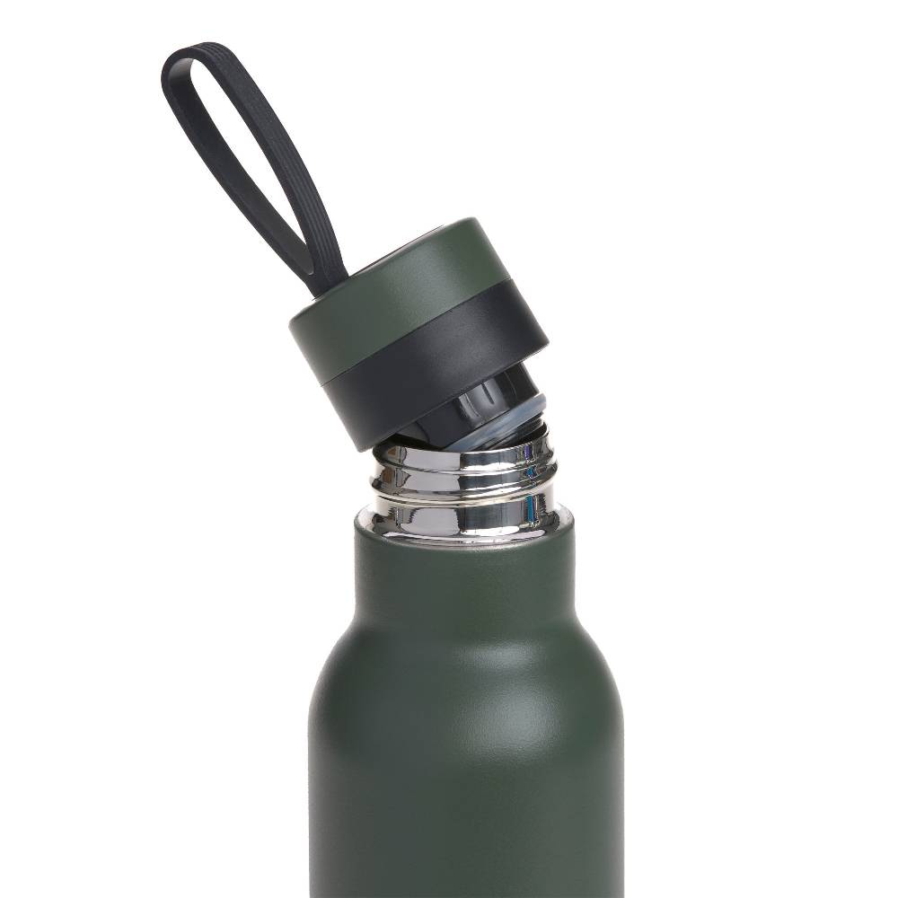 Lässig Edelstahl Kinder Trinkflasche Doppelwandig - BOLD, Dunkelgrün Super Sparpreis